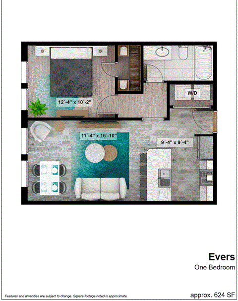 a floor plan of the apartment